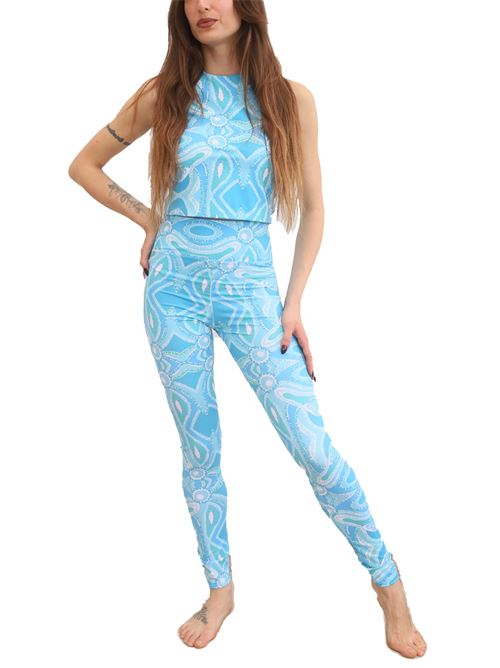 Tailored top and leggings set with Medusa and squiggle print La Dolce Vista x Mané Capri | SETSPORTAZZURRO
